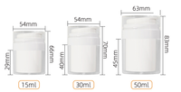 Pot vide sans air pour crème, 15ml 30ml 50ml, en plastique transparent, sous vide, pour crème visage et hydratant de soin – Vente en gros
