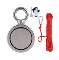 Kit d'aimant de pêche en néodyme double face pratique 700Lbs Super fort 1000Lbs 500kg récupération D60 matériau magnétique puissant