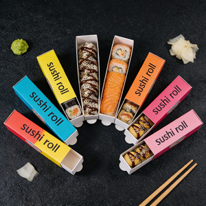 Hot Selling Disposable Takeout Sushi Paper Drawer Box Custom Food Packaging Sushi Paper Box - Product Image 2