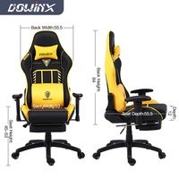 Chaise ergonomique de course e-sport de conception fraîche Silla Gamer chaise de jeu d'ordinateur avec repose-pieds avec Massage