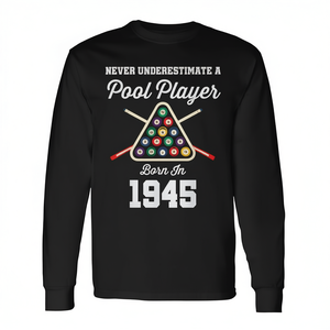 T-shirt à manches longues pour joueur de billard, né en 1945, 78e anniversaire - Product Image 2