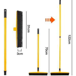 Balai anti-poils pour animaux, grattoir à poussière, balai serpillère mains libres, brosse de nettoyage en caoutchouc pour sols, nettoyeur de vitres, produit de qualité - Product Image 2