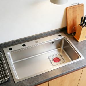 Évier de cuisine intégré, grand bac unique <span class=keywords><strong>rectangulaire</strong></span>, épaissi, en acier inoxydable 304, réservoir intérieur de <span class=keywords><strong>1</strong></span>,5 mm, pour la maison, le bar, les légumes - Product Image 4