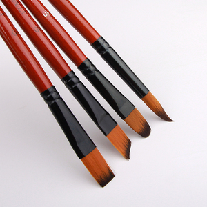 Xin Bowen 6 pezzi 4 stile Nylon forma di capelli rosso manico in legno di betulla manico acquerello artista ad olio <span class=keywords><strong>pennelli</strong></span> <span class=keywords><strong>per</strong></span> la <span class=keywords><strong>pittura</strong></span> - Product Image 3