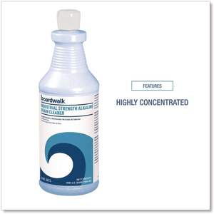 Limpiador de Drenajes Alcalino Sin Perfume de Grado Industrial, 32 oz - Boardwalk BWK 4823EA - Product Image 3