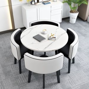 Đơn Giản Văn Phòng Giản Dị Nhỏ Đàm Phán Bảng Và Ghế Đặt Cho Kinh Doanh Cửa Hàng Hoặc Tiếp Tân Sử Dụng Giản Dị Bàn Ăn - Product Image 5