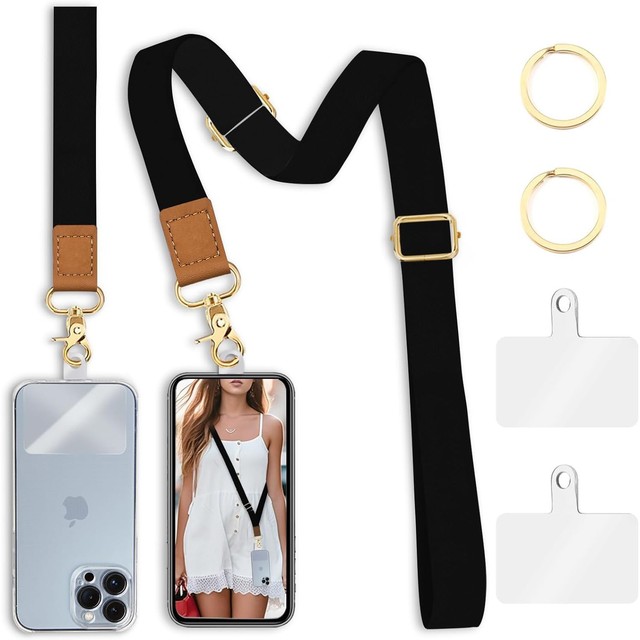 Fashion Adjustable Phone Lanyard Universal Crossbody Phone Lanyard Multifunctional Nylon Patch Adjustable Phone Shoulder Strap