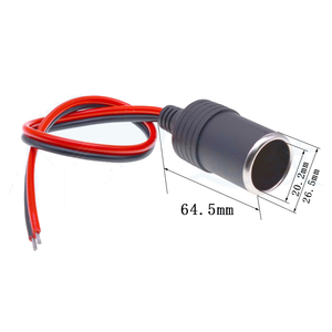 Sostituzione terminale batteria femmina da 12 Volt filo da 1.5mm per cavo Jack spelato moto con presa accendisigari - Product Image 5