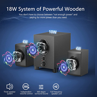 Enceinte Hi-Fi LBW-257 2.1 avec Subwoofer la Plus Vendue en 2022, Enceinte de Cinéma Maison pour PC avec Bluetooth, USB, TF, AUX