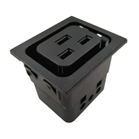 Petite prise de panneau IEC C19 à encliquetage, 16A 250V AC, prise femelle pour PDU, serveur, armoire UPS, prise d'alimentation