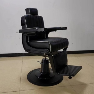 Sillón de Barbería de Cuero Vintage Moderno para Barbería y Salón de Belleza, Mueble con Función Hidráulica Reclinable - Product Image 2