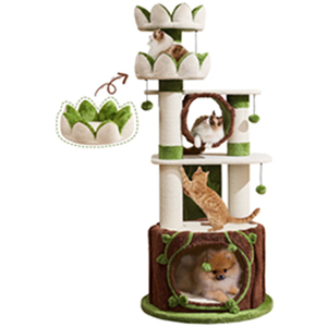 Árbol para Gatos de 73 Pulgadas con Diseño de Loto, con Condo Grande, Mueble de Escalada Moderno y Ecológico - Product Image 2