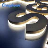 Lettres lumineuses LED 3D personnalisées pour publicité extérieure, enseignes lumineuses pour magasins et entreprises