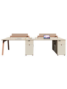 Escritorio de Oficina Simple y Moderno, Modular, Resistente al Agua, para 2/4/6 Personas, Juego de Escritorio y Silla para Oficina y Hogar - Product Image 5