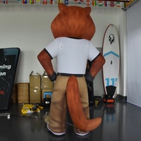 Modèle de renard gonflable géant KeepFuns, personnage de dessin animé gonflable publicitaire personnalisé pour la promotion des concessionnaires automobiles