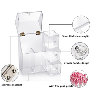 China Yageli Factory Wholesale Transparent Acrylic <b>Makeup</b> Brush Holder <b>Box</b> Display Rack with Custom Logo for Home/Office Use - Product Image 5