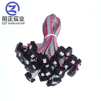 QZ Shenzhen kualitas tinggi 2*3P 6P 200mm 20cm 2.54mm Pitch IDC konektor pita datar kabel FC-6P Wiring Harness