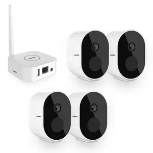TUYA 1080P H.265 무선 와이파이 배터리 카메라 키트 스마트 홈 인간의 감지 CCTV 시스템 양방향 오디오