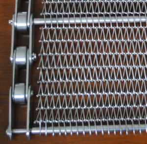 Gıda Sınıfı Paslanmaz Çelik 304 Metal Konveyör Zinciri Tel Örgü Bant Bisküvi Fırını Unlu Mamüller Tavlama Fırını Tünel Soğutma İçin - Product Image 1