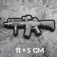 Offre Spéciale nouvelle Mini arme PVC patchs en gros sac à dos vêtements décoration Applique Durable LOGO personnalisé 3D PVC Patch pistolet