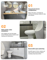 Nouvelle conception de remorque de toilettes entièrement équipée, toilettes portables, salles de douche portables, douches portables, toilettes mobiles, extérieur