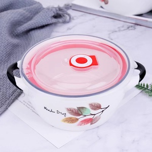 Logo printing ceramic dish knorr salad dressing cereal cupcustom printed plastic bowl dough bowl cupcustom printed plastic bowl