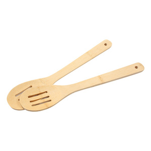 Bamboo Three Line Soup Ladle And Spatula Set 2 Pieces Kitchen Cooking Tool Eco Friendly Hand Wash Only - Product Image 4