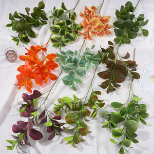 Branche de feuille de haricot artificielle 30cm-100cm en plastique, décoration de mariage, accessoire de décoration intérieure, plante verte - Product Image 1