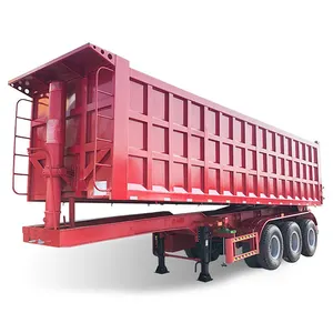 हाइड्रोलिक सिलेंडर 4 एक्सल यू टाइप 50 टन एंड डंप ट्रेलर टिपर सेमी ट्रक ट्रेलर बिक्री के लिए