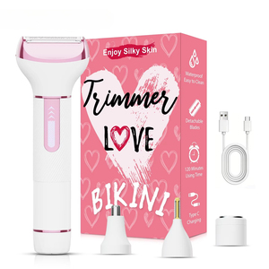 Rasoirs électriques pour femmes 4 en 1, rasoir rechargeable indolore, tondeuse bikini pour femmes, tondeuse pour poils pubiens imperméable - Product Image 2
