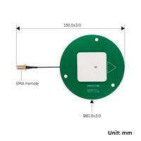 Antena de Parche Cerámica GNSS Pasiva de 35x35mm, Banda L1 1575MHz, Alta Ganancia, Cable SMA Hembra, Antena GPS