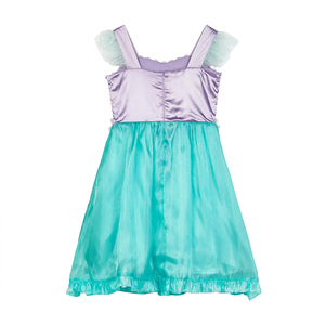 Robe de <span class=keywords><strong>princesse</strong></span> sirène prête à être expédiée, doublure en coton, soldes, costume d'<span class=keywords><strong>Ariel</strong></span> pour filles, livraison rapide, anniversaire - Product Image 2