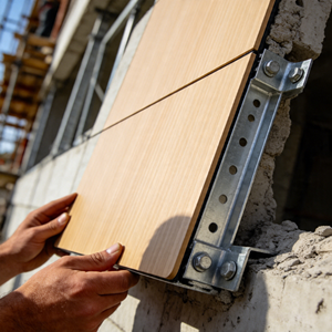 แผ่นผนังภายนอกกันไฟเกรด A2 ทันสมัย ป้องกันไฟฟ้าสถิตย์ ขนาด 2 มม. 8 มม. แผ่นอลูมิเนียมคอมโพสิต กันน้ำ - Product Image 4