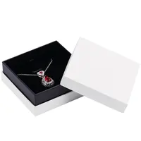 Lage Prijs Zwarte Kleine Present Craft Gift Ring Ketting Armband Manchetknoop Papier Sieraden Doos Voor Verpakking
