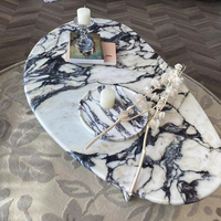 Table basse en marbre Calacatta Viola minimaliste de luxe Cammy Stone pour salon, villa, hôtel, maison, résidences