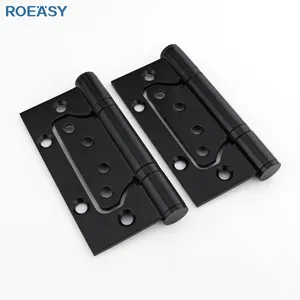 เทคโนโลยี roeasy บานพับประตูเฟอร์นิเจอร์สีดำบานพับ4นิ้วบานพับผีเสื้อสแตนเลส