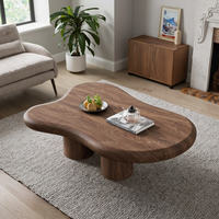 Nordique Moderne De Luxe En Bois Massif Canapé Côté Table Basse Petite Fleur Forme Creative Loisirs Centre Table pour Salon
