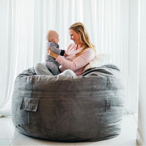 ¡¡¡Sin <span class=keywords><strong>Relleno</strong></span>!!! Funda de Puf Gigante al Por Mayor para Sala de Estar Cómodo <span class=keywords><strong>Puff</strong></span> Sofá Cama de Espuma Silla Tipo Puf - Product Image 2