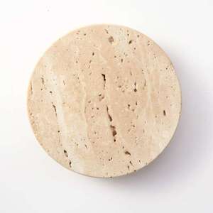 Poignée de porte et de tiroir ronde vintage française en marbre naturel de luxe haut de gamme pour commode, armoire et rangement - Product Image 3