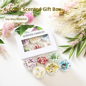 6 Coffrets Cadeaux Contenant des Bougies Parfumées avec des Fleurs Séchées Pailletées, Idéal pour la Saint-Valentin et les Cadeaux d'Anniversaire - Product Image 2