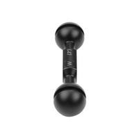 Adaptateur à double boule de 17 mm en acier inoxydable usiné CNC pour support de caméra, téléphone, tablette, GPS, vélo