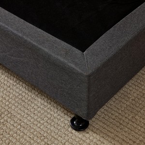 Base de Cama Tapizada de Diseño Moderno con Plataforma de Madera Maciza, Base Diván, Base de Cama con Somier Suave, 153x203cm, Envío Rápido - Product Image 6