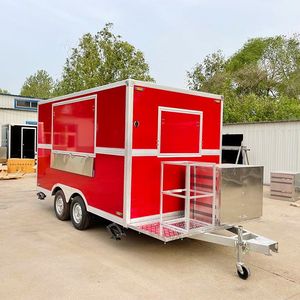 BBQ <b>Trailer</b> <b>Hot</b> <b>Dog</b> Cart Mobile Pizza <b>Burger</b> Taco Food <b>Trailer</b> Ice Cream Coffee Food Truck With Full Kitchen - Product Image 2