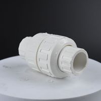 Vanne de retenue en plastique Hongke, prix usine, 3/4"-8", Vanne à boisseau sphérique anti-retour, filetage à emboîtement, durable