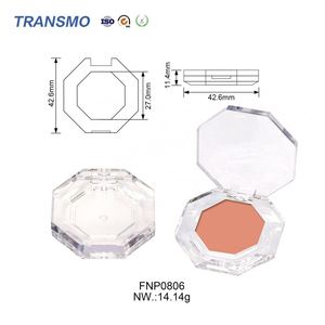 Boîtier vide pour fard à paupières individuel, blush et blush crème, avec logo personnalisé, en cristal octogonal - Product Image 2