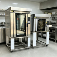 Nouveau four à convection rotatif à air chaud 5/8/10 plateaux, électrique et gaz, double usage, pour boulangerie commerciale, four de cuisson