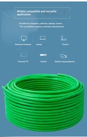 Cable de Red Cat6a Verde de 1m UTP RJ45, Par Trenzado de Cobre Libre de Oxígeno de 8 Conductores para Computadora Doméstica Gigabit