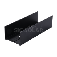 Connecteur de rail solaire anodisé 40x40 pour profilé aluminium, connecteur de rail solaire noir
