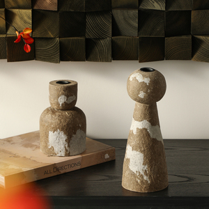 Umweltfreundlicher Rustikaler Holz-Kerzenhalter im Wabi-Sabi-Stil Handgefertigter Weihnachts-Kerzenständer für Heim- und Hoteldekoration Kunsthandwerk - Product Image 3
