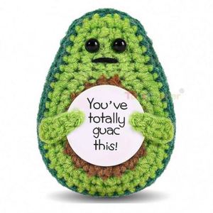 LI Juguetes de Ganchillo Hechos a Mano, Muñecos Amigurumi, Llaveros de Ganchillo, Juguetes de Frutas Tejidos con Tarjetas de Afirmaciones Positivas, Muñecos Antiestrés - Product Image 3